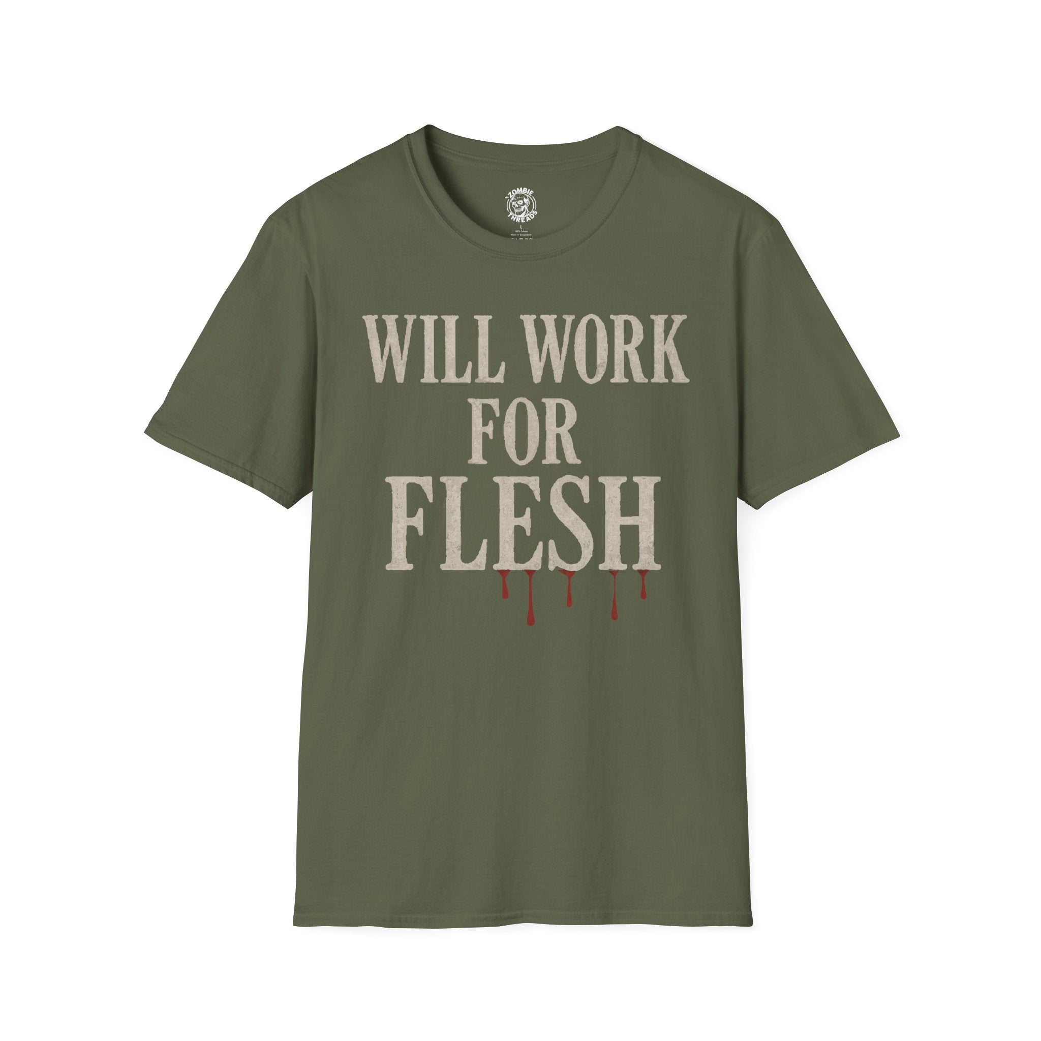 Will Work for Flesh T-shirt