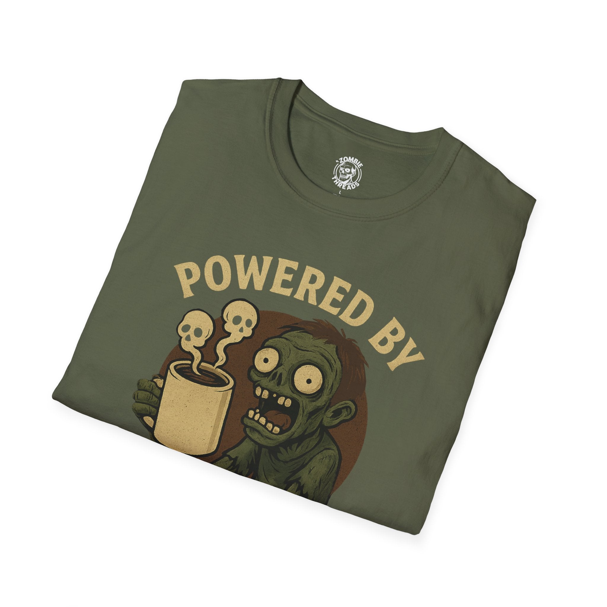 Powered by Coffee and Brains T-Shirt