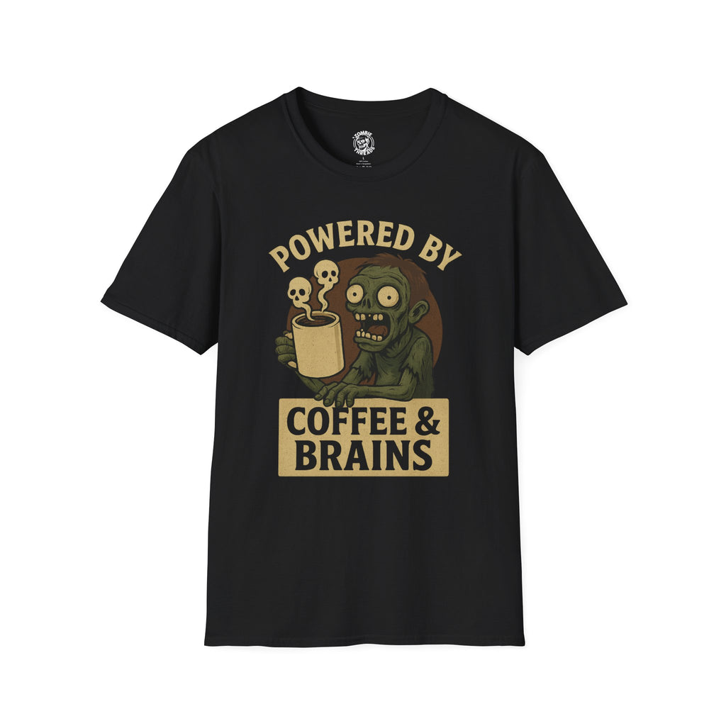 Powered by Coffee and Brains T-Shirt