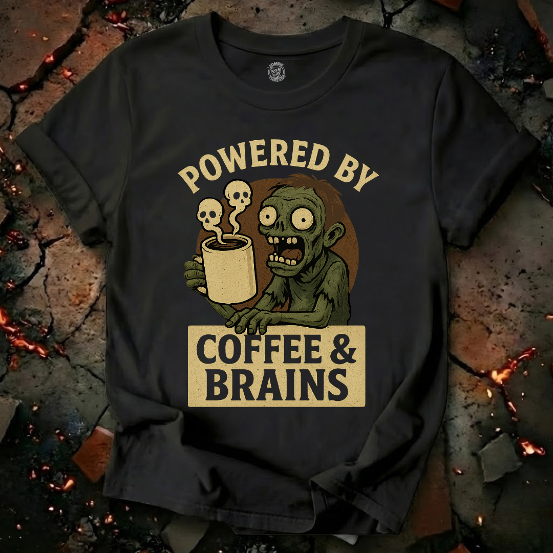 Powered by Coffee and Brains T-Shirt
