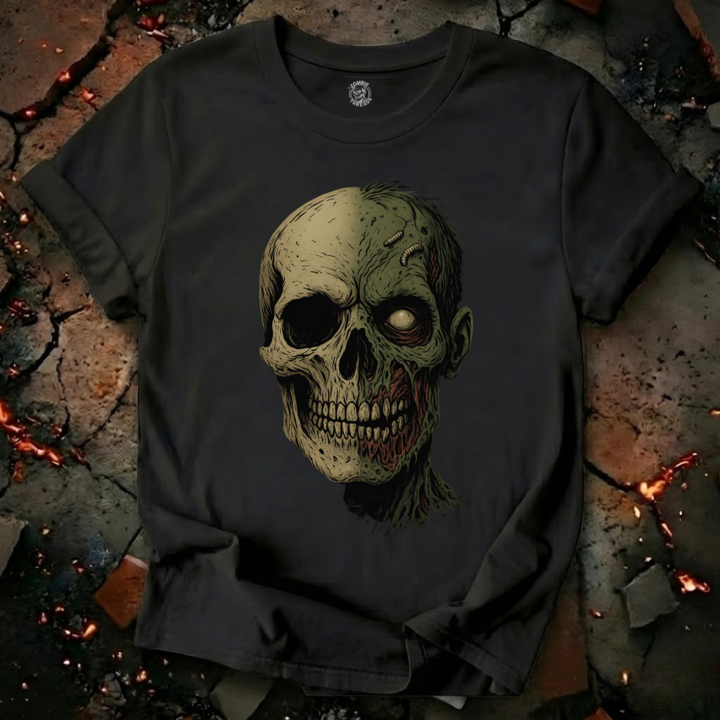 Half Decayed Skull T-Shirt