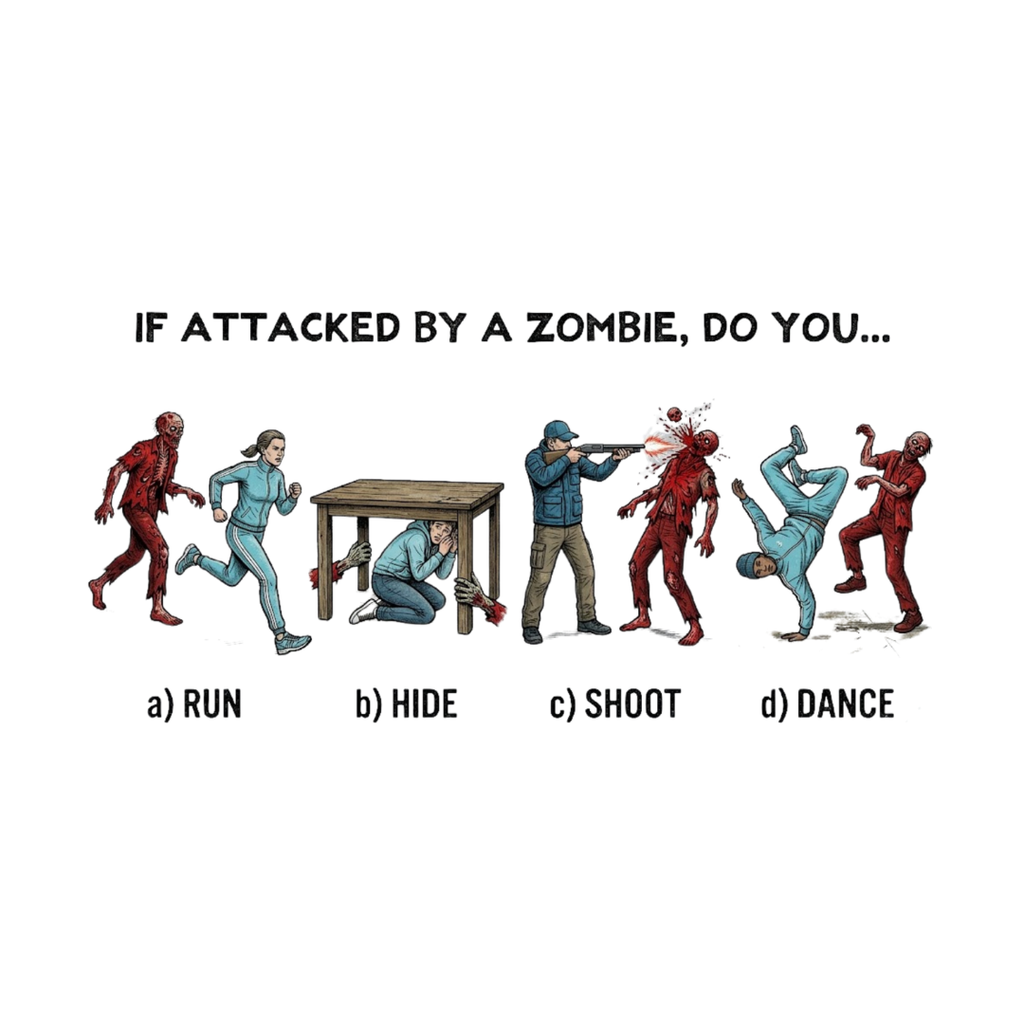 If Attacked By A Zombie T-Shirt