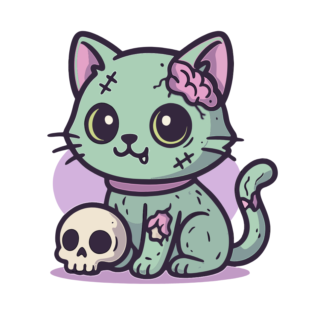 Undead Chibi Cat T-Shirt
