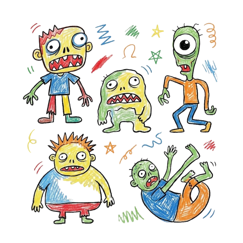 Scribble Zombie Parade T-Shirt