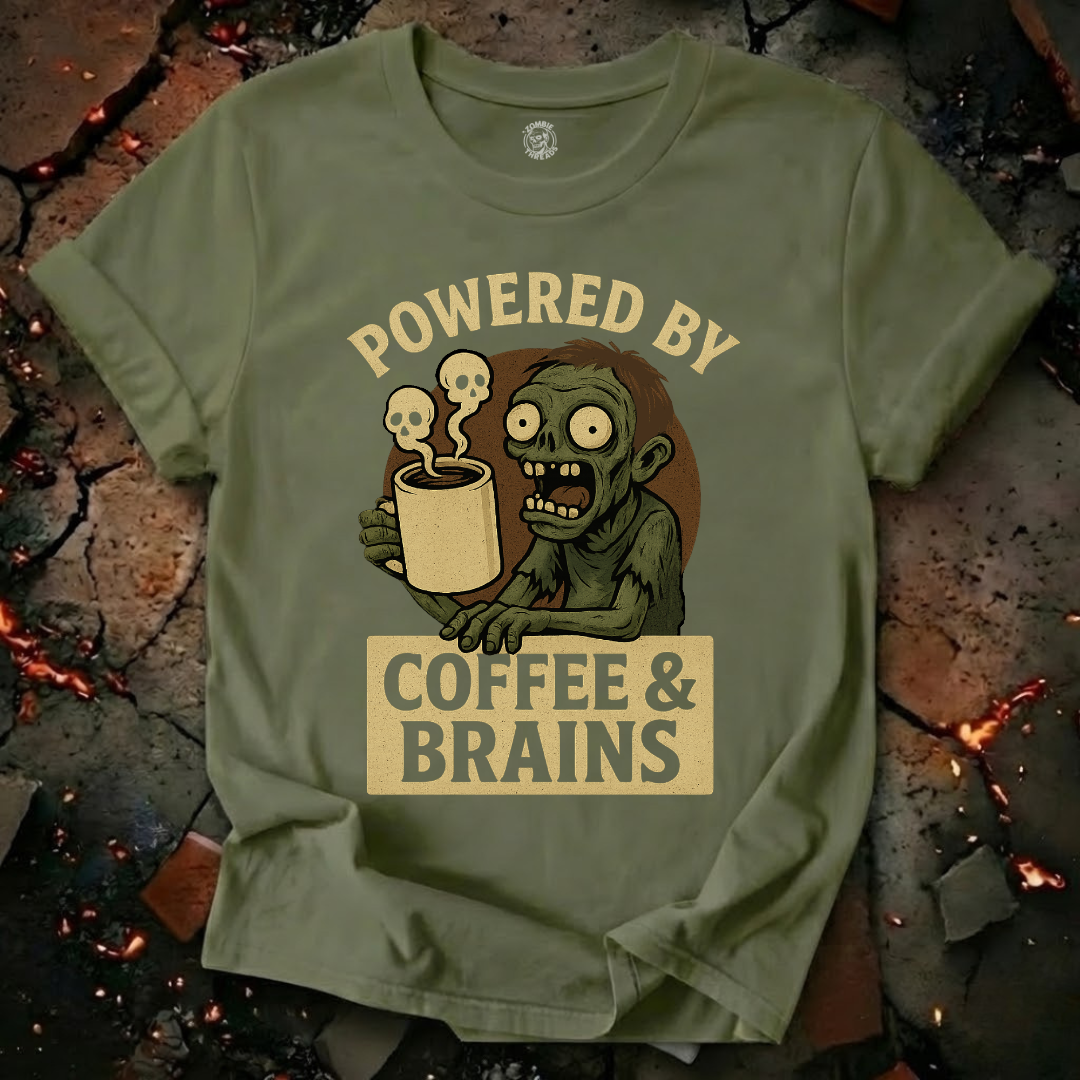 Powered by Coffee and Brains T-Shirt
