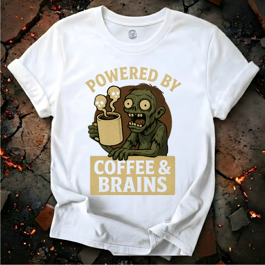 Powered by Coffee and Brains T-Shirt